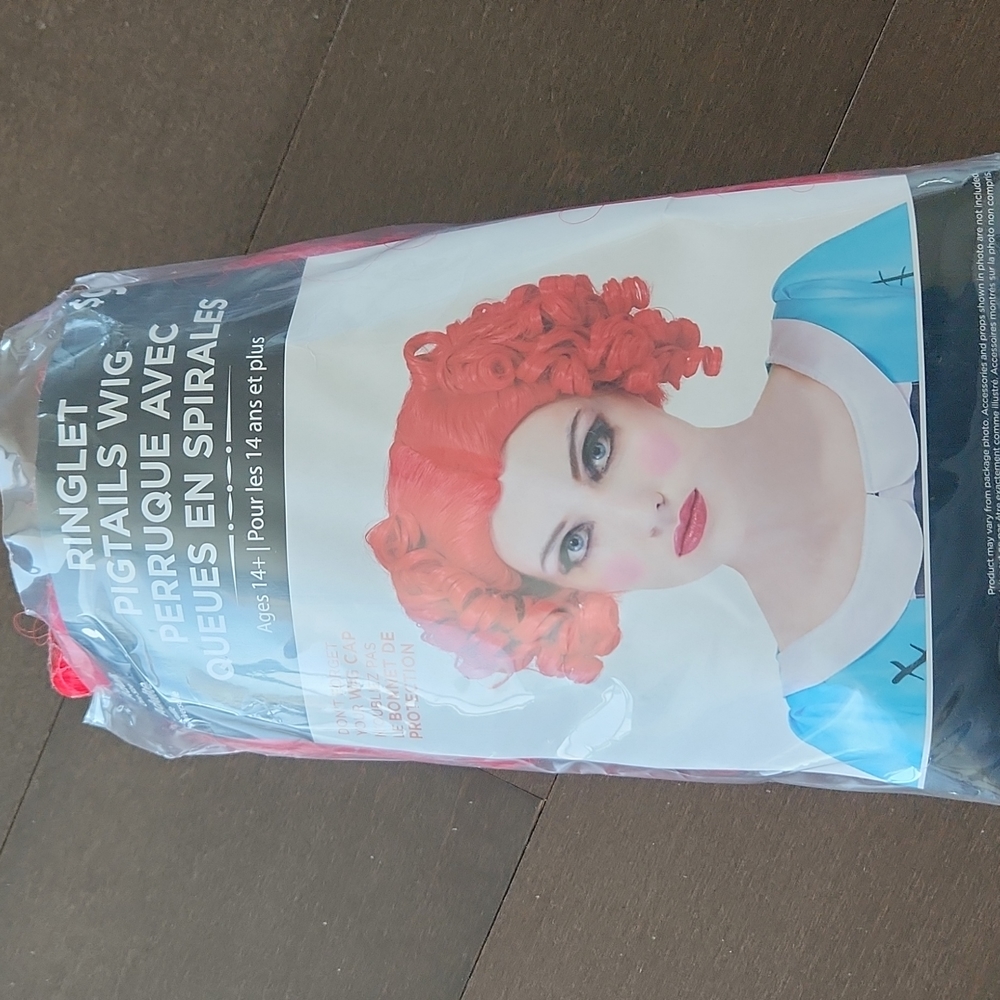 Halloween Red Doll Wig